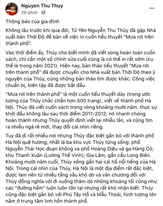 Gia đình tiết lộ di nguyện còn dang dở của cố Hoa hậu Thu Thuỷ, thông báo giữ nguyên trạng Facebook vì 1 lý do gây xúc động - Ảnh 2.