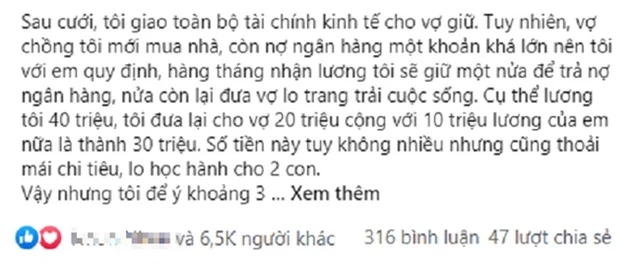 Mỗi tháng đưa 20 triệu vợ vẫn cho ăn đạm bạc, chồng âm thầm điều tra để rồi nghẹn đắng với thứ cô giấu trong túi xách - Ảnh 1.