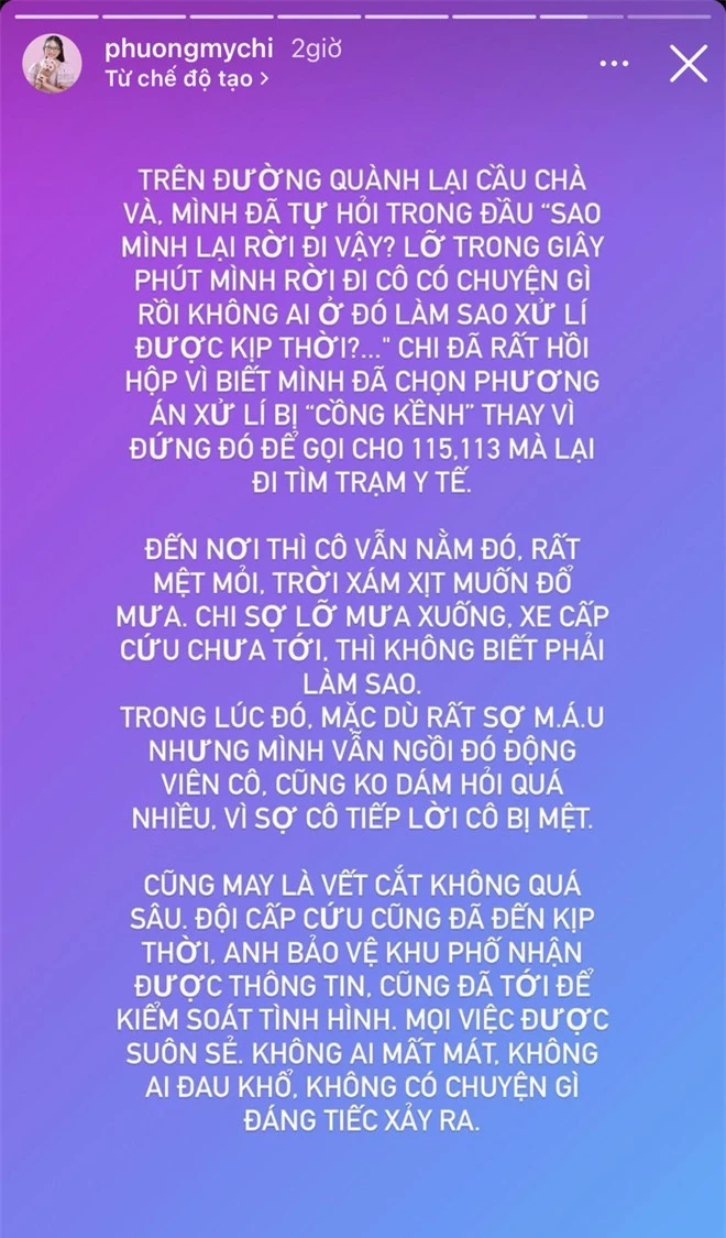 Phương Mỹ Chi hốt hoảng khi thấy 1 người rạch tay giữa cầu, xử lý ra sao mà ca sĩ nhí phải hối hận vì quá cồng kềnh? - Ảnh 4.