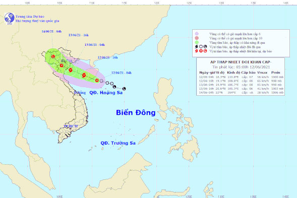 Áp thấp trên Biển Đông có thể mạnh lên thành bão
