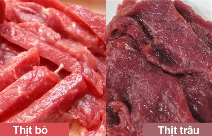 Mẹo phân biệt thịt trâu và thịt bò