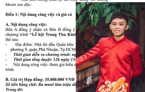 Xuất hiện hợp đồng, hé lộ mức cát-xê thực của Hồ Văn Cường?