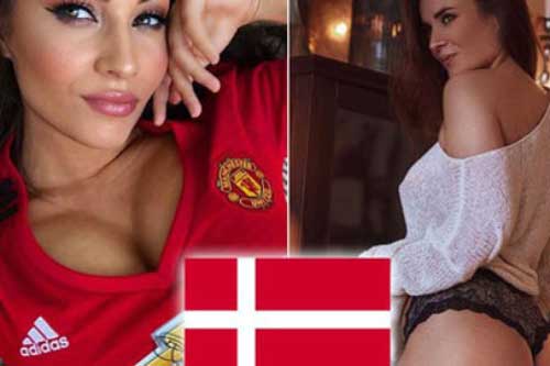 Katrina Maria: Fan nữ quyến rũ nhất của MU cổ vũ ĐT Đan Mạch, hết lòng vì Eriksen
