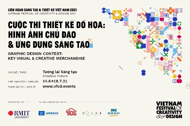 Cuộc thi thiết kế đồ họa tôn vinh bản sắc văn hóa và sáng tạo Việt Liên hoan Sáng tạo & Thiết kế Việt Nam 2021 lần đầu tiên tổ chức cuộc thi thiết kế đồ họa dành cho các bạn trẻ từ ngày 14/6 đến 3/8/2021.