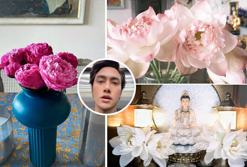 Để cuộc sống không nhàm chán vào mùa dịch, ngoài nấu ăn, Lý Quí Khánh còn trang trí hoa khắp nhà