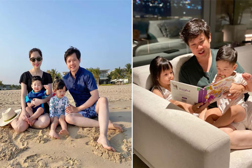 Chồng Đặng Thu Thảo đăng khoảnh khắc đời thường bên hai con, không quên gửi lời cảm ơn vợ
