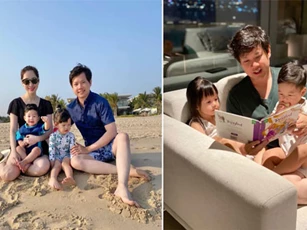 Chồng Đặng Thu Thảo đăng khoảnh khắc đời thường bên hai con, không quên gửi lời cảm ơn vợ
