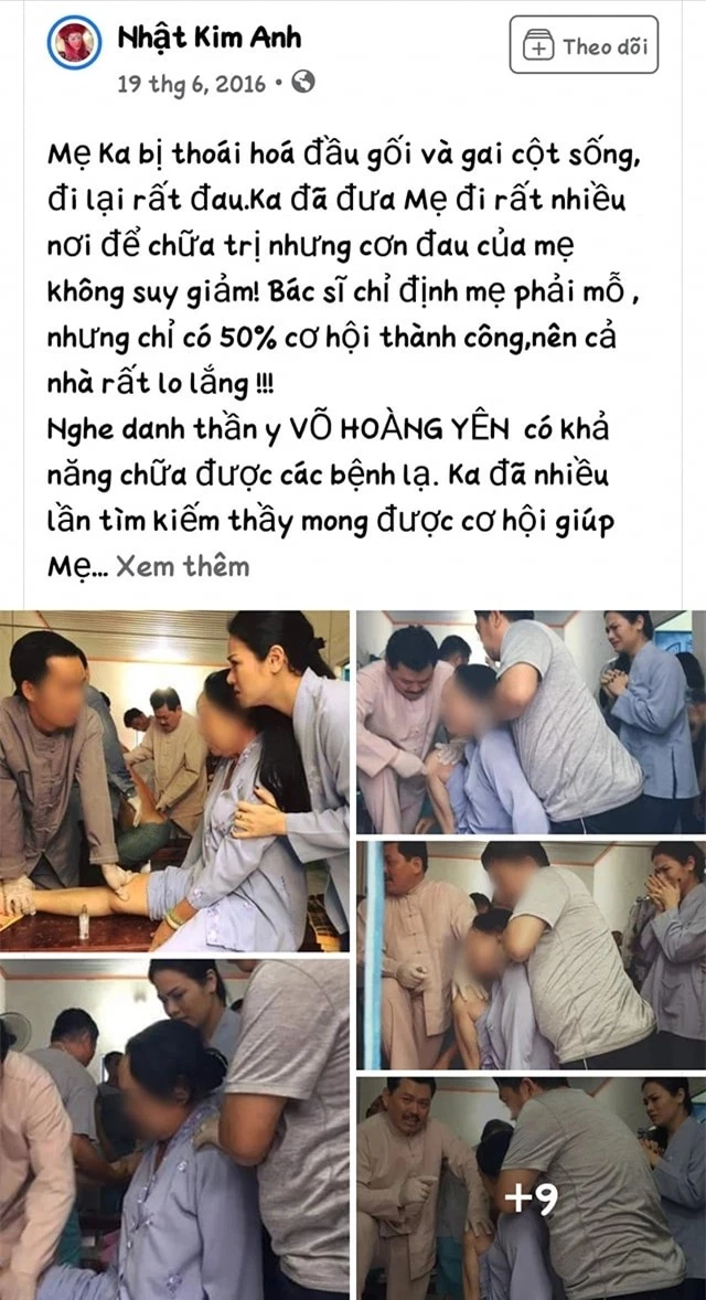 Nhật Kim Anh lên tiếng xin lỗi về loạt hình ảnh đưa mẹ đi chữa bệnh chỗ ông Võ Hoàng Yên - Ảnh 1.