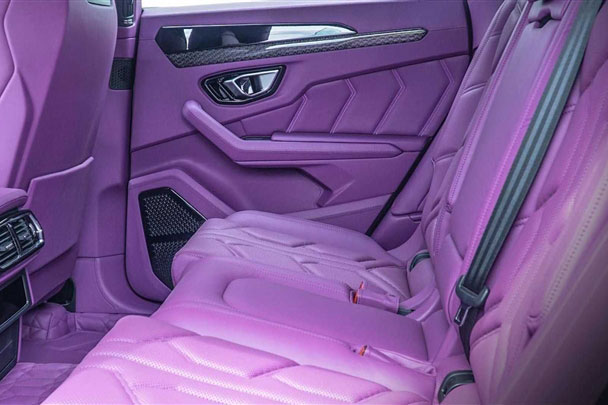 Ngắm nội thất màu tím mộng mơ trên siêu xe Lamborghini Urus