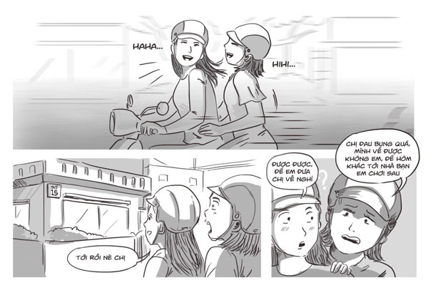 Rủ chị dâu tương lai đến nhà bạn tôi chơi, tới cổng chị kêu đau bụng đòi về, tôi choáng váng khi phát hiện bí mật đáng sợ phía sau