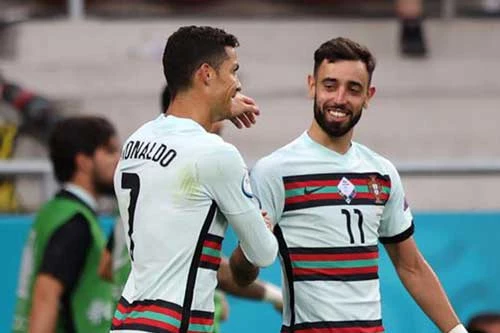 Ronaldo và Bruno Fernandes.