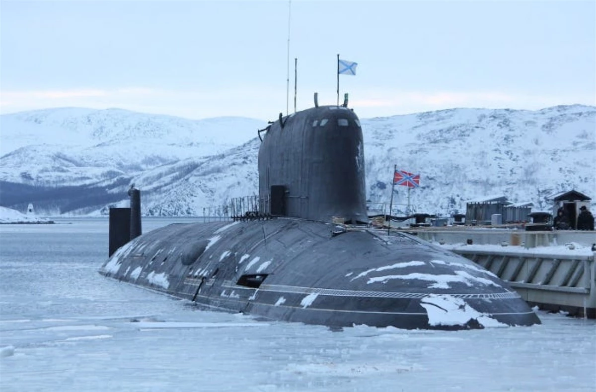 Tàu ngầm K-560 Severodvinsk của Nga. Ảnh: Bộ Quốc phòng Nga