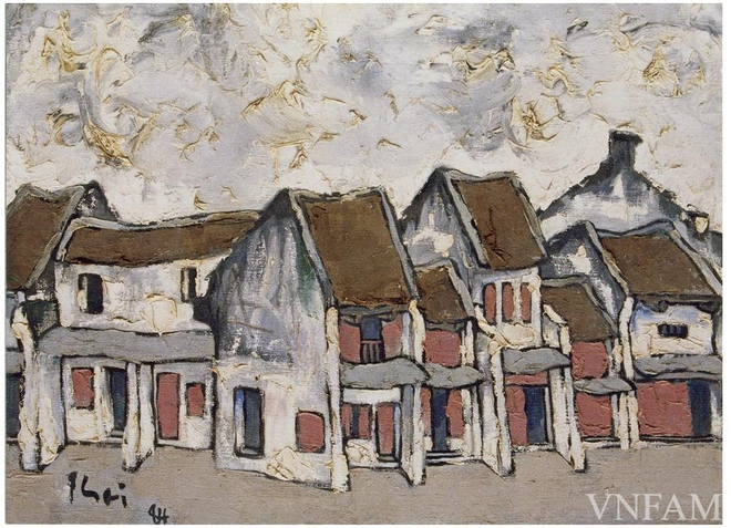 Bùi Xuân Phái là họa sĩ nổi tiếng nhất Việt Nam với tranh phố. Tranh phố của ông vừa cổ kính lại rất hiện thực, thể hiện rõ hồn cốt của phố cổ Hà Nội thập niên 50, 60, 70 thế kỷ trước. Ngoài phố cổ, ông còn vẽ các mảng đề tài khác, như: Chèo, chân dung, nông thôn, khỏa thân, tĩnh vật… rất thành công. Ảnh: Bảo tàng Mỹ thuật Việt Nam. Bùi Xuân Phái là họa sĩ nổi tiếng nhất Việt Nam với tranh phố. Tranh phố của ông vừa cổ kính lại rất hiện thực, thể hiện rõ hồn cốt của phố cổ Hà Nội thập niên 50, 60, 70 thế kỷ trước. Ngoài phố cổ, ông còn vẽ các mảng đề tài khác, như: Chèo, chân dung, nông thôn, khỏa thân, tĩnh vật… rất thành công. Ảnh: Bảo tàng Mỹ thuật Việt Nam.
