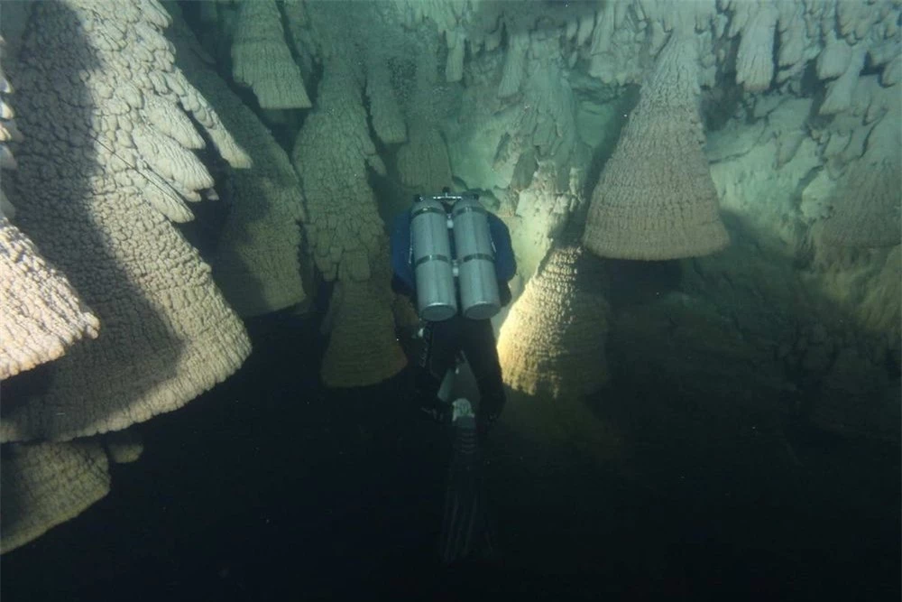 Khám phá hang thạch nhũ hình chuông “siêu độc” ở Mexico