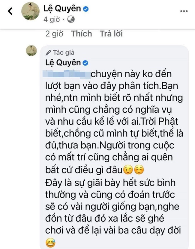 Lệ Quyên đáp trả “cực gắt” khi anti-fan đưa con trai vào chuyện giữa cô và “tình trẻ”  - Ảnh 5.