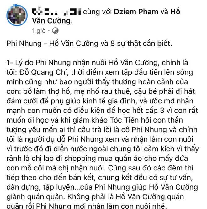 Văn Mai Hương là người góp phần giúp Hồ Văn Cường gặp được mẹ nuôi Phi Nhung - Ảnh 1.