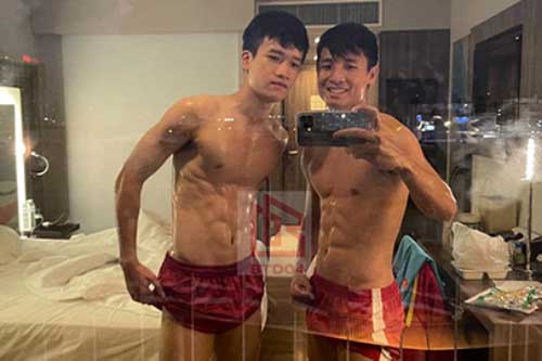 Tiến Dũng, Hoàng Đức, Văn Thanh khiến chị em ‘đứng hình’ với cơ bụng 6 múi