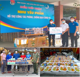 640 hũ thức ăn do thanh niên Bình Phước tự chế biến vừa được chuyển đến Tỉnh Đoàn Bắc Giang và đưa về các khu cách ly trên toàn tỉnh để bổ sung vào thực đơn mùa dịch