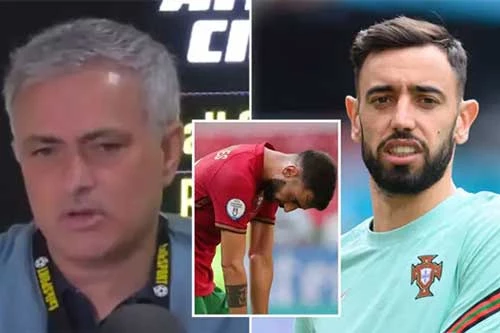 HLV Jose Mourinho chê Bruno Fernandes thi đấu tệ hại tại EURO 2020.