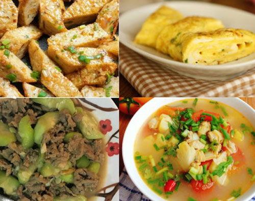 Thực đơn cơm chiều giản dị mà ngon