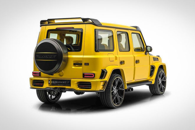 Cận cảnh SUV Mercedes-AMG G 63 độ Mansory với màu vàng đen, giới hạn 10 chiếc