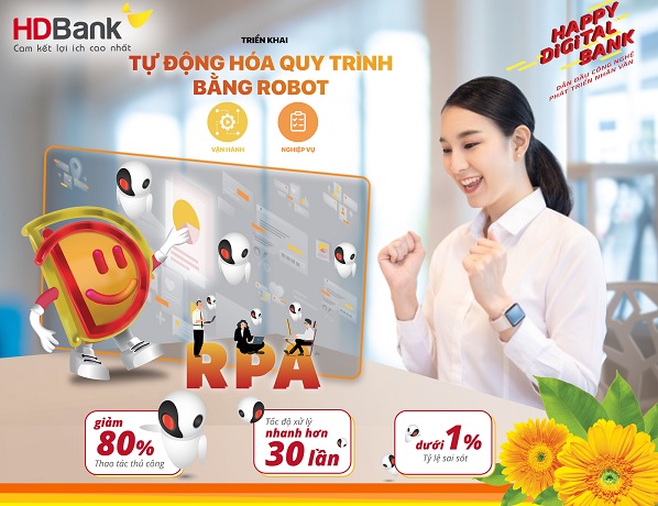 HDBank đẩy mạnh chuyển đổi số với công nghệ tự động hoá RPA
