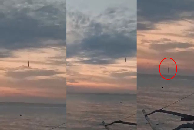 UFO hình mỏ neo khổng lồ lao xuống biển ở Indonesia khiến nhiều người hoang mang