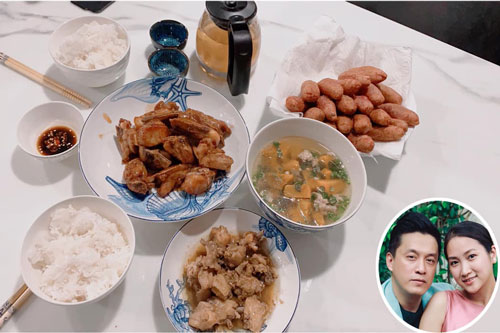 Không chỉ xinh đẹp, vợ Lam Trường còn rất đảm đang khi vào bếp
