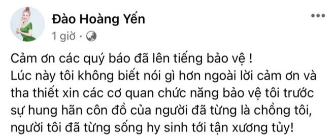 “Cô Xuyến” Hoàng Yến tha thiết xin cơ quan chức năng làm điều này sau khi chồng cũ có động thái tăng “level” đe doạ - Ảnh 2. “Cô Xuyến” Hoàng Yến tha thiết xin cơ quan chức năng làm điều này sau khi chồng cũ có động thái tăng “level” đe doạ - Ảnh 2.