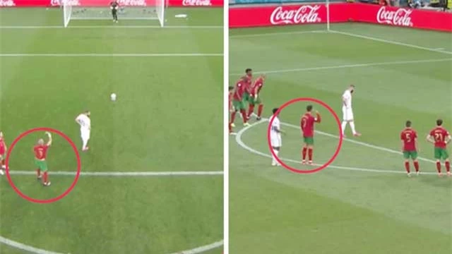 Bất chấp Pepe và Ronaldo ra dấu mách nước, thủ thành Patricio vẫn đổ người sang trái khiến Bồ Đào Nha phải nhận bàn thua trên chấm 11m
