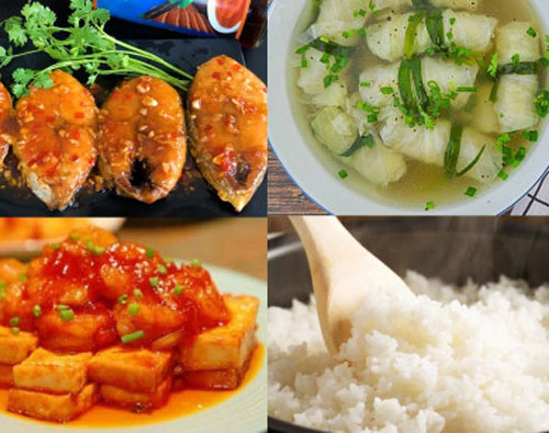 Thực đơn cơm chiều nhìn là muốn ăn