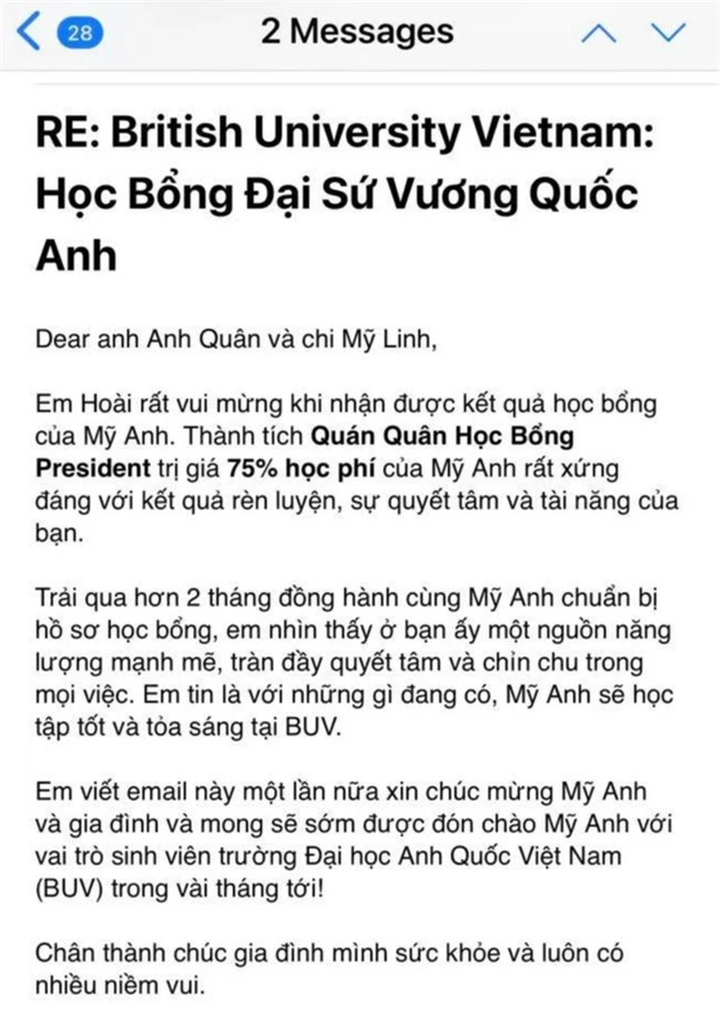 Mỹ Linh tự hào trước thành tích học tập khủng của con gái khi giành học bổng tại đại học Anh Quốc - Ảnh 3.