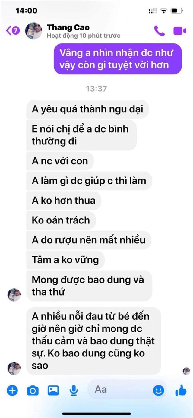 Chồng cũ của cô Xuyến Hoàng Yến nhắn tin xin lỗi mẹ vợ, tự nhận vì yêu quá thành ngu dại - Ảnh 3.