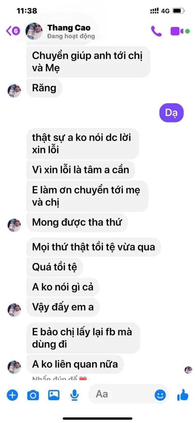 Chồng cũ của cô Xuyến Hoàng Yến nhắn tin xin lỗi mẹ vợ, tự nhận vì yêu quá thành ngu dại - Ảnh 5.