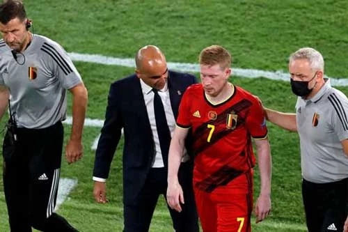 Kevin De Bruyne và Eden Hazard gặp chấn thương trong trận ĐT Bỉ thắng ĐT Bồ Đào Nha.