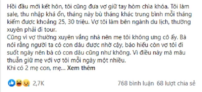 5 năm đi làm, chồng gửi lương mẹ giữ vì lo vợ giấu tiền cho nhà ngoại nhưng ngày ra tòa, vô tình nghe cuộc điện thoại trong đêm mà anh bàng hoàng ân hận - Ảnh 1.