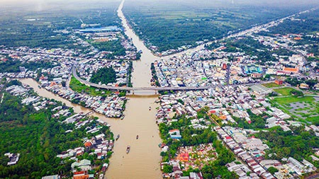 Theo Nghị quyết của Ủy ban Thường vụ Quốc hội, thành phố Ngã Bảy (Hậu Giang), Dĩ An, Thuận An (Bình Dương) mới được thành lập từ đầu năm 2020. Đây là 3 thành phố vừa mới được thành lập ở nước ta. Ảnh: Thành phố Ngã Bảy/ Báo Hậu Giang.