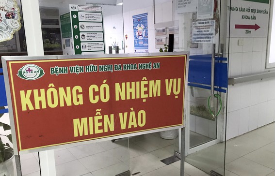 Nghệ An: Chồng sản phụ dương tính Covid 19, phong tỏa Bệnh viện Hữu Nghị đa khoa trong đêm 