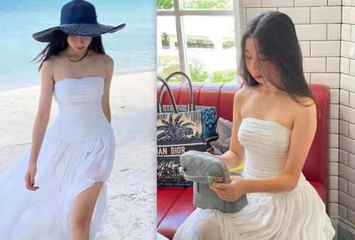 Con gái ruột hoa hậu Nguyễn Thị Huyền ở tuổi dậy thì: Mặt xinh, dáng nuột nà