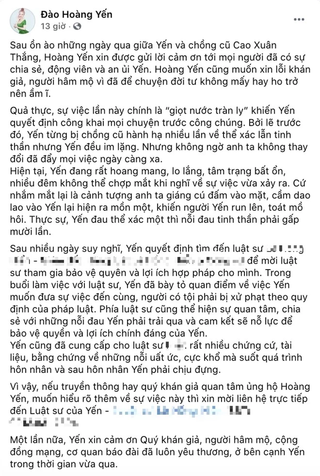 Cô Xuyến Hoàng Yến tung ảnh làm việc với luật sư, quyết xử lý để chồng thứ 4 bị xử phạt đến cùng sau cú đấm dã man - Ảnh 2.