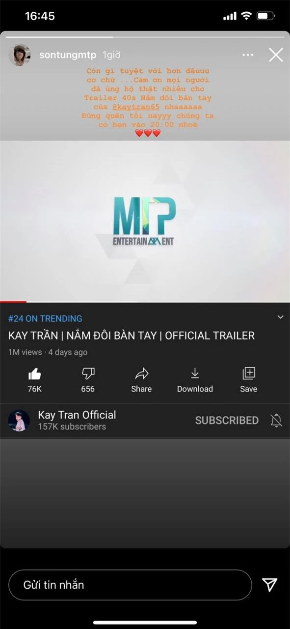 Chưa đến giờ công chiếu MV Nắm Đôi Bàn Tay, Kay Trần đã đạt một loạt thành tích khủng - Ảnh 4.