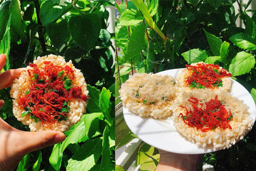 Tranh thủ trời nắng nóng, làm món cơm cháy chà bông thơm ngon, giòn rụm