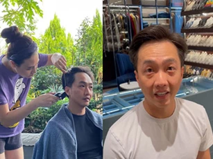 Cường Đô La khoe được vợ tự tay cắt tóc và đây là kết quả