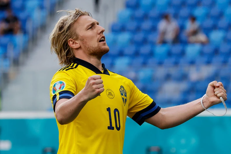 =5. Emil Forsberg (Thuỵ Điển, tổng số pha dứt điểm: 14, số bàn thắng: 4).