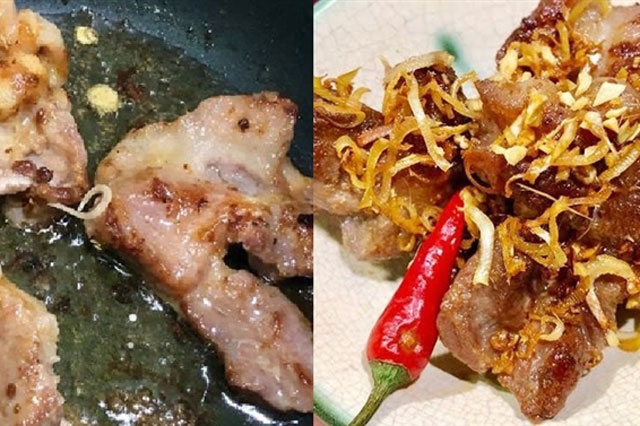 Món ngon mỗi ngày: Thịt lợn chiên mắm ruốc