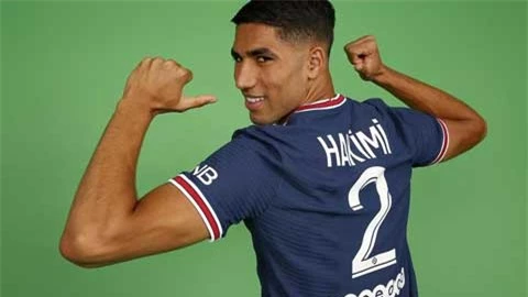 Hakimi sẽ khoác áo số 2 tại PSG mùa tới