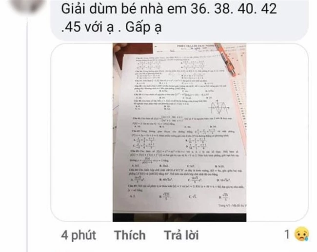 Thông tin mới nhất vụ nghi vấn 1 thí sinh chụp ảnh, tuồn bài thi Toán ra ngoài ngay trong giờ thi - Ảnh 1.