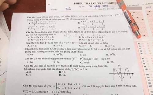 Bộ GD-ĐT đã tìm ra thí sinh mang điện thoại vào phòng thi chụp đề Toán tung lên mạng