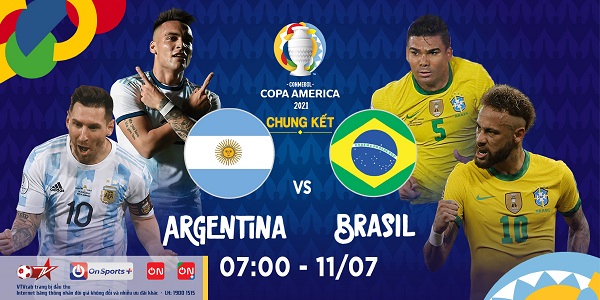 Chung kết Copa America: Argentina – Brazil đại chiến, vào lúc 7h ngày 11/7