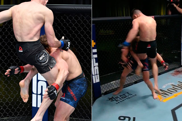 Võ sĩ Mỹ tung đòn ‘gối bay’ đẹp mắt, hạ knock-out đối thủ sau 56 giây thi đấu